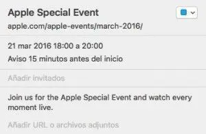 Apple Keynote 21 marzo evento calendario