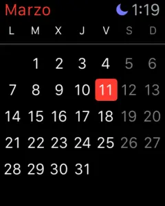 Apple Watch calendario