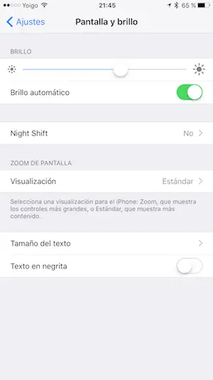 iOS 9.3 Modo noche