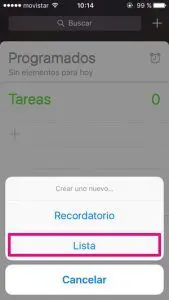 Recordatorios iOS 2