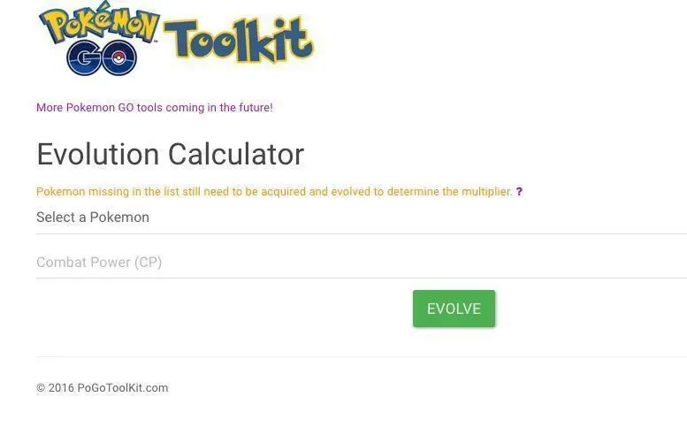 calculadora pc evolucion pokemon go