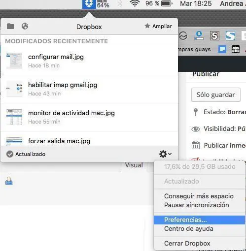 capturas pantalla mac dropbox