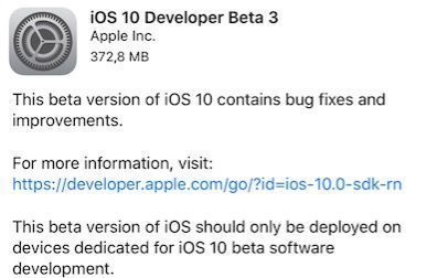 ios 10 beta 3