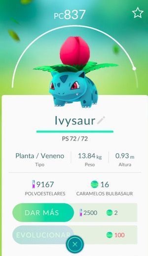 ivysaur pokemon go