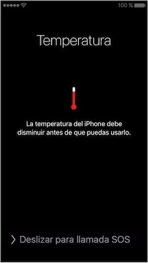 temperatura elevada iphone