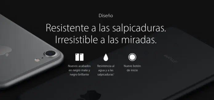 resistencia agua iphone 7