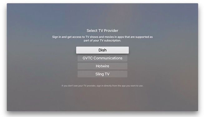 tv provider apple tv