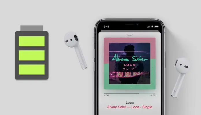 nivel de bateria de los airpods