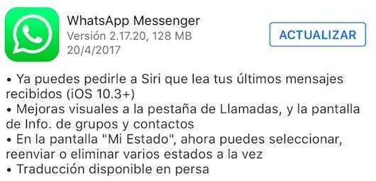 Descargar WhatsApp 2.17.20 para iPhone 