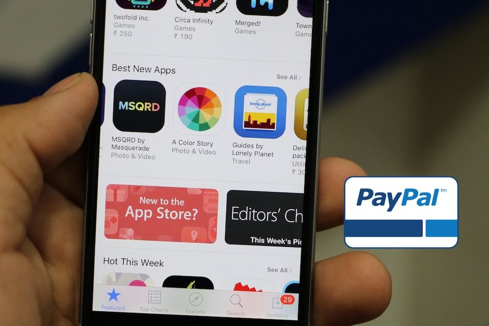 pagar con PayPal en App Store