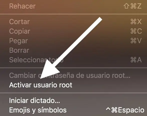 activar usuario root macos