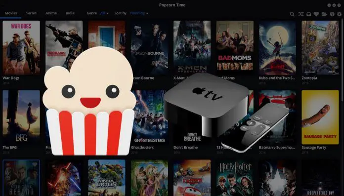 instalar popcorn time apple tv 4
