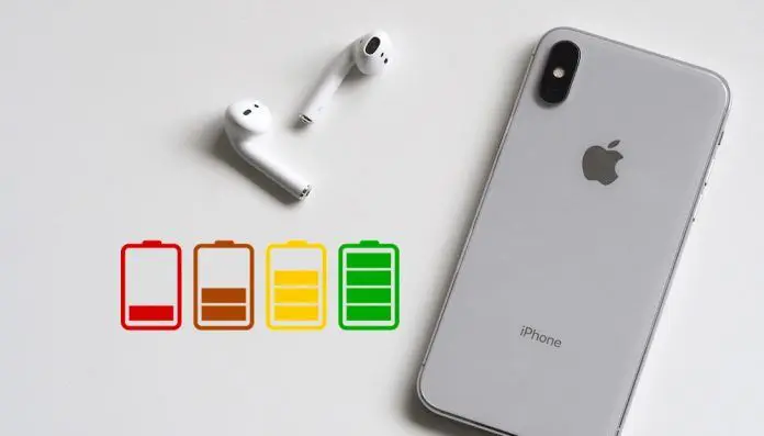 estado de la bateria en iphone x