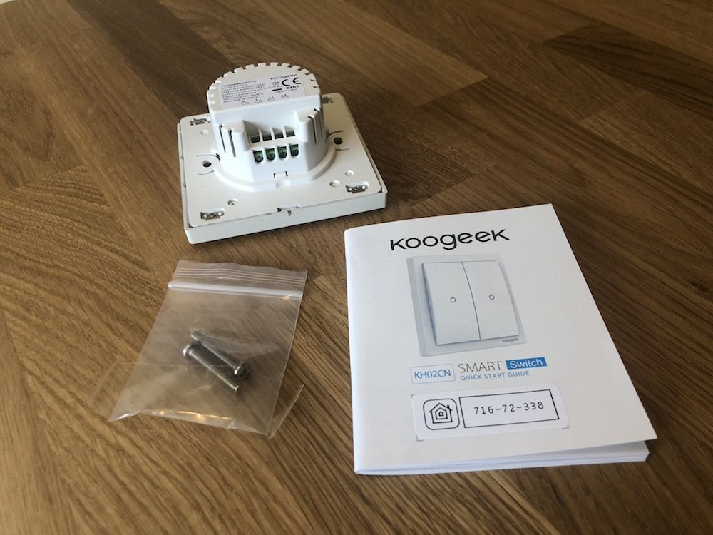 Koogeek Smart Switch contenido caja