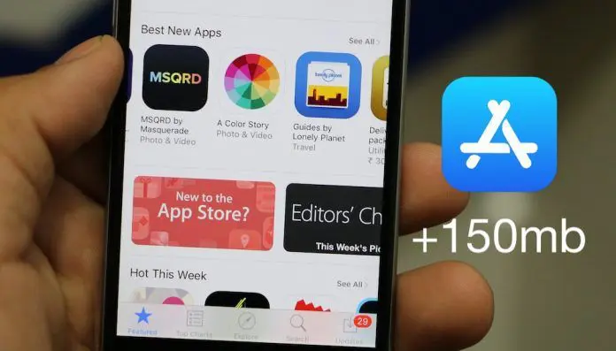 descargar apps 150 mb datos iphone