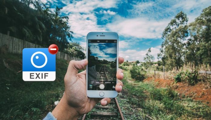 eliminar datos EXIF en iPhone