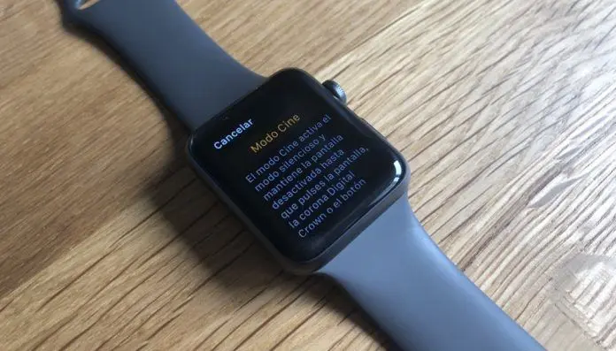 activar modo cine apple watch