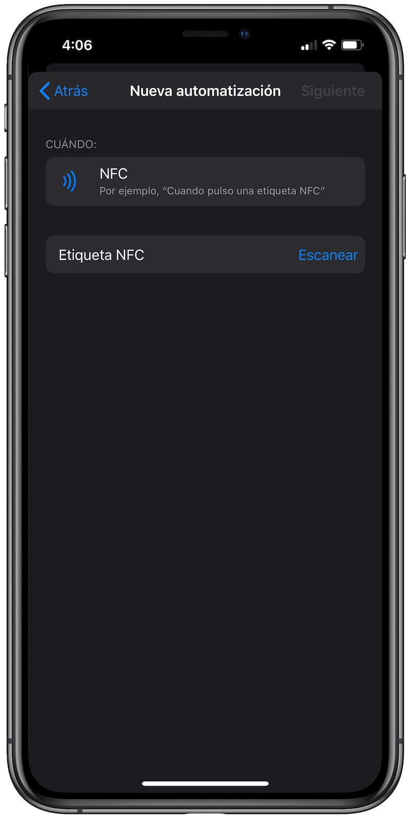 automatizacion del nfc ios 13