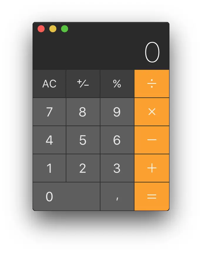 calculadora basica macos