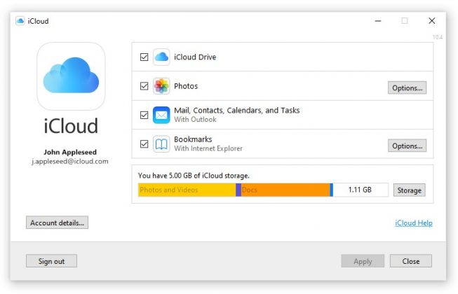 trouble downloading icloud for windows 10