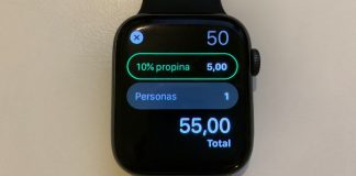 Como calcular la propina en Calculadora de Apple Watch