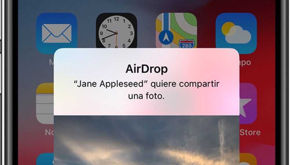 fallo en AirDrop permite ver tu numero de telefono