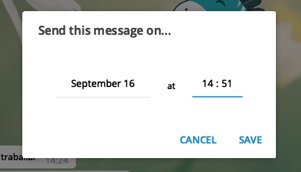 programar mensajes en Telegram para Mac