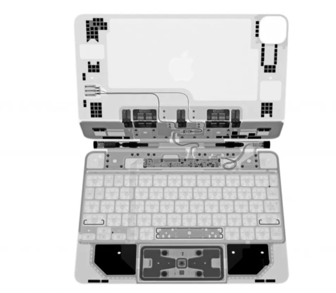 Magic Keyboard para iPad Pro por dentro